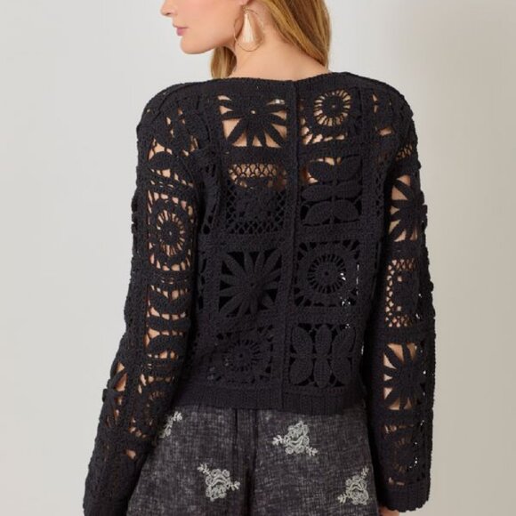 Crochet Button Up Cardigan - Picture 3 of 3